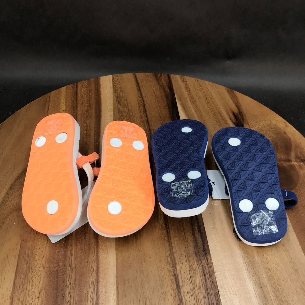Roxy Multicolor Flip Flops Slip On Slingback Sandals - 2 Pack - Little Kids 6 - Picture 6 of 7